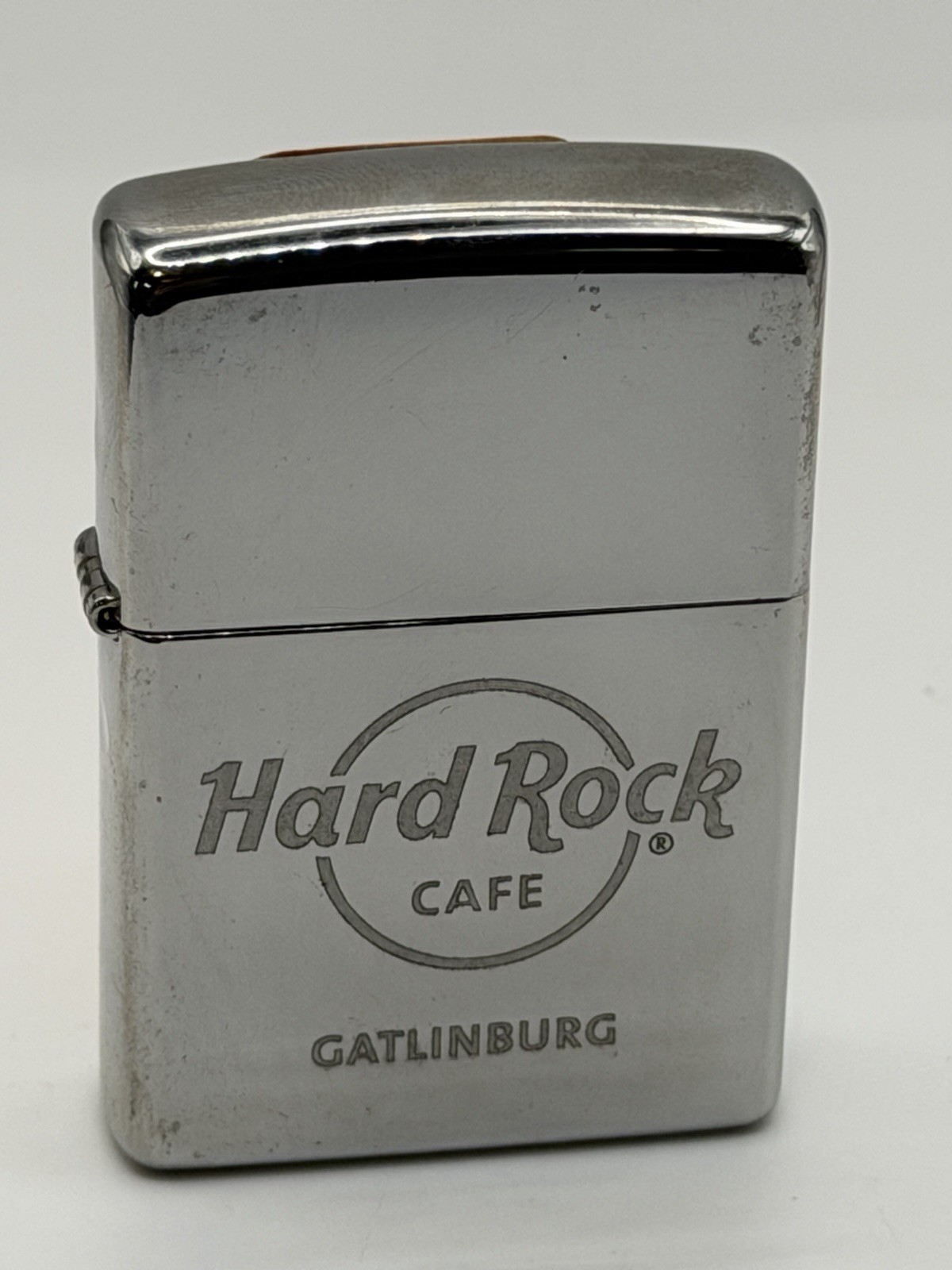 Vintage 2013 Hard Rock Cafe Gatlinburg HP Chrome Zippo Lighter ***READ