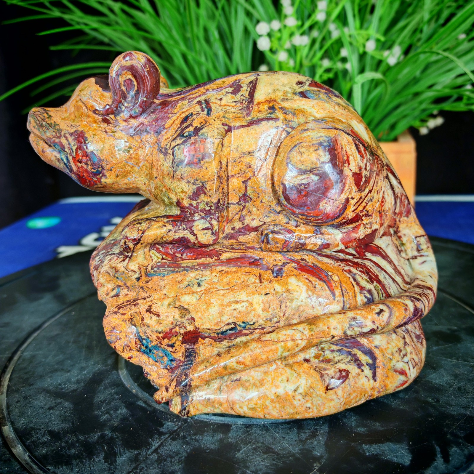 7.59LBTop natural crystal hand carved therapeutic artwork3.45kg