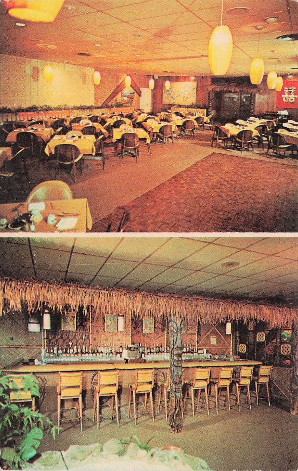 Rochester New York South Pacific Polynesian Restaurant Tiki Bar Vtg Postcard K1