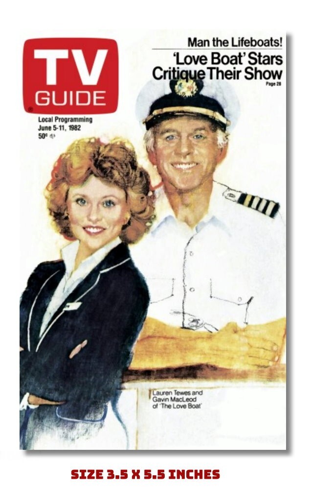 THE LOVE BOAT FRIDGE MAGNET 1982 TV GUIDE COVER 3.5 X 5.5 \