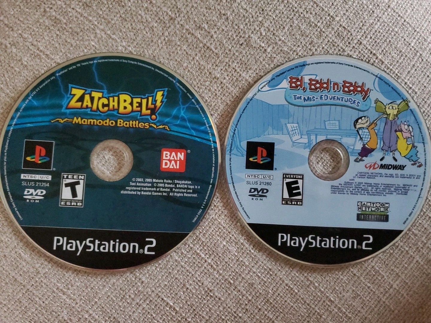 Zatch Bell Mamodo Battles And Ed Edd Eddy The Mis-Edventures PS2 Lot (Tested)