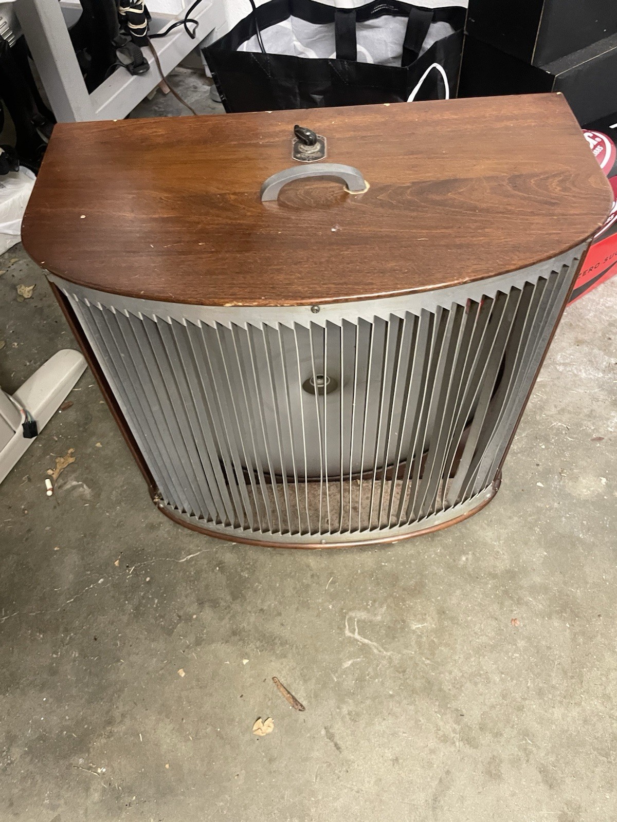 MCM Antique Mathes Cooler Cooling Fan 3 Speed Control Model Wood (Made in USA)