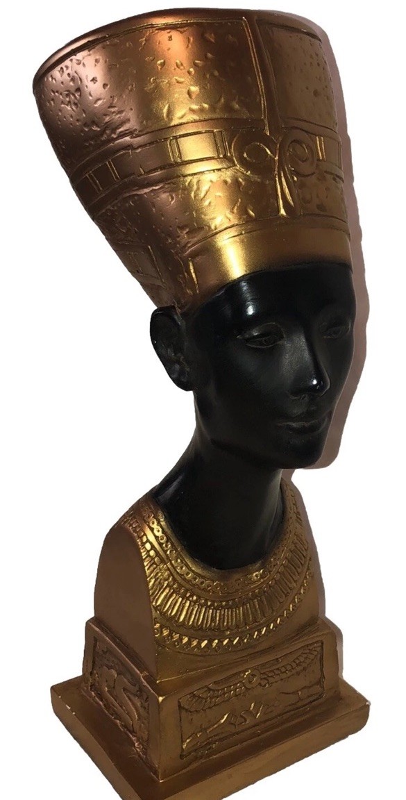 Pretty Rare 14” Statue Sculpture Figurine Nefertiti Egyptian Pharaoh 