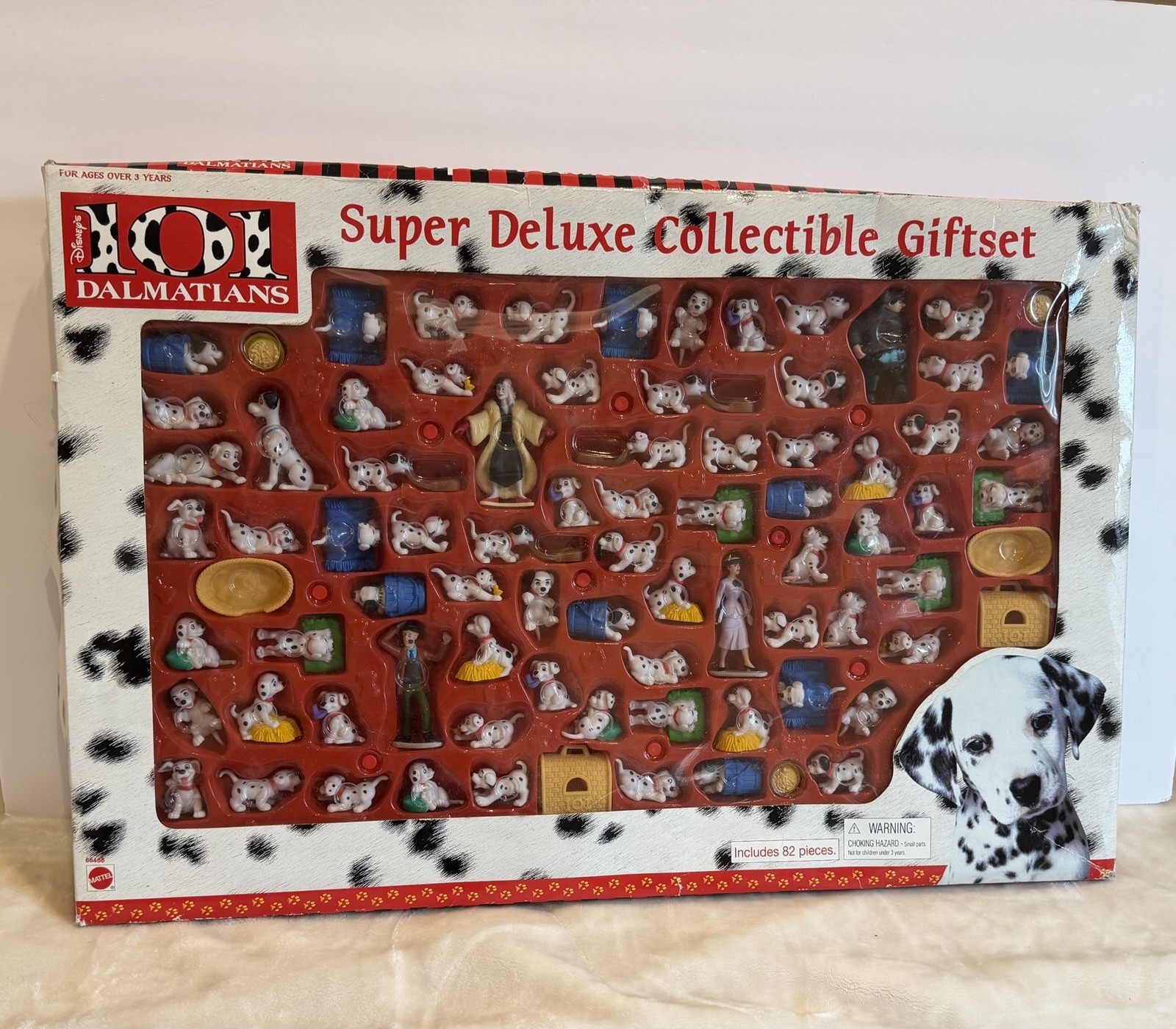 1999 Mattel Disney 101 Dalmatians Super Deluxe Giftset #66466 82 Pc Vintage