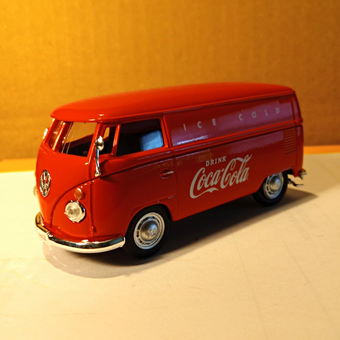 Coca-Cola Diecast VW Van Truck Model Red White Silver 1962 Reproduction