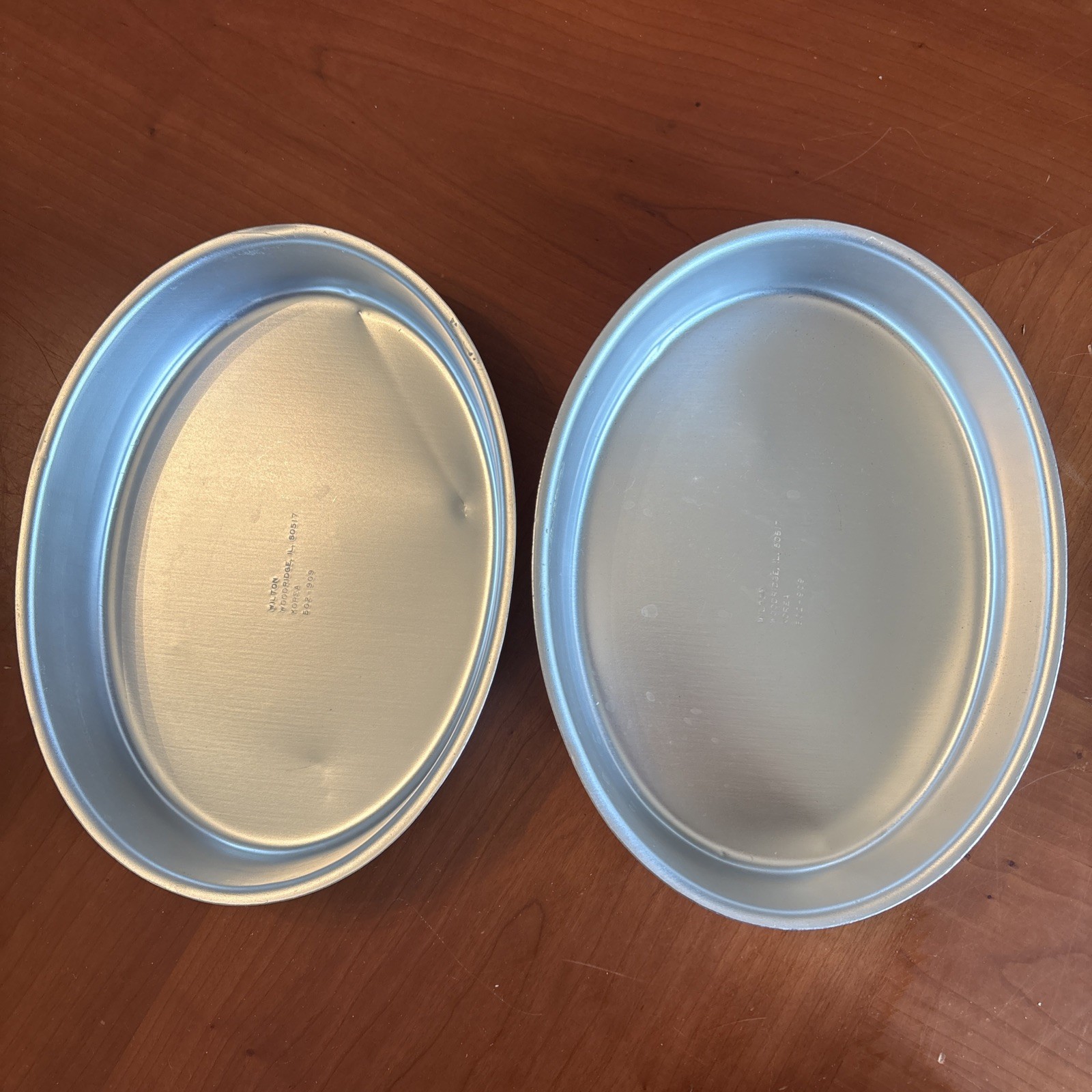Wilton Cake Pan 9.5” Oval Egg-shaped Vintage 1971 # 502-909 - Set Of 2 - New