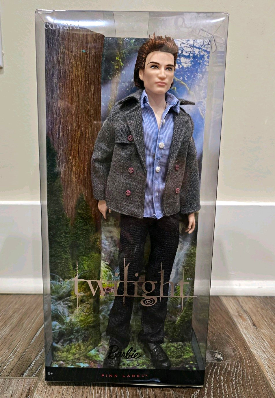 Mattel The Twilight Saga Edward Doll Barbie Collector Pink Label 2009