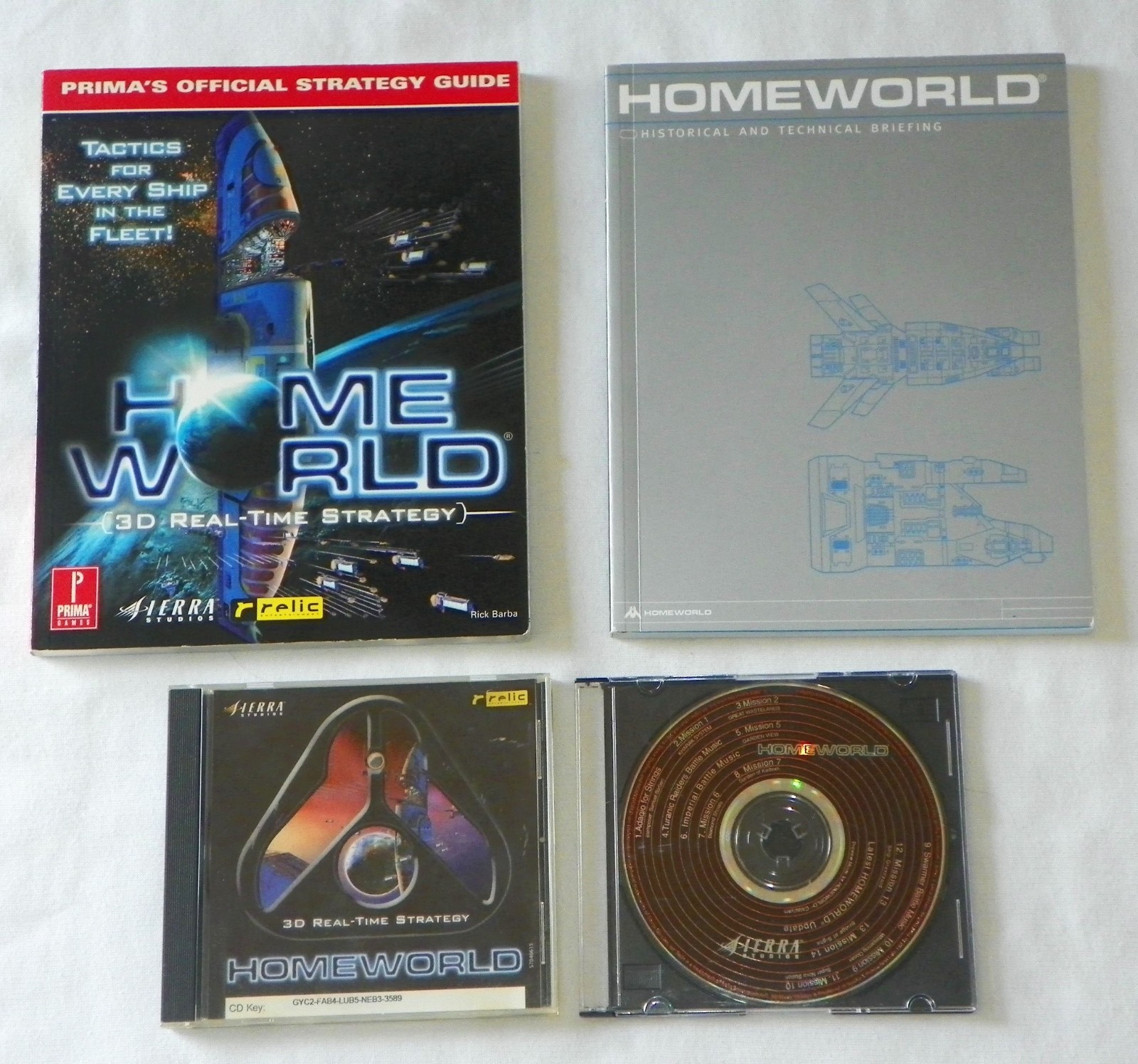 Homeworld: Game of the Year Ed. PC CD Video Game, 2 books, disc & Soundtrack GUC