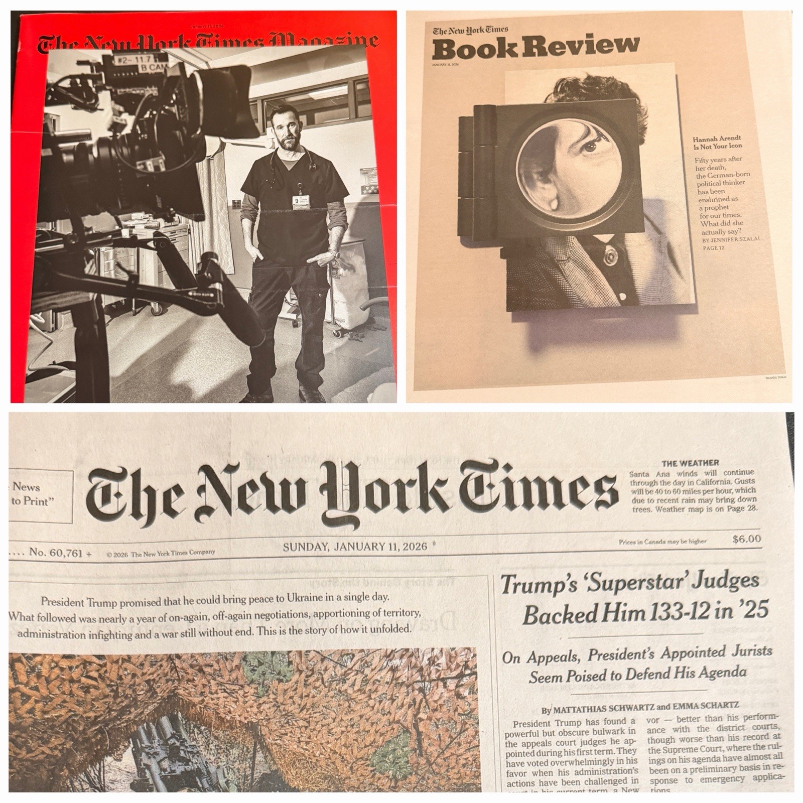 The New York Times Newspaper January 11 2026 SUNDAY Complete Print Paper UNREAD