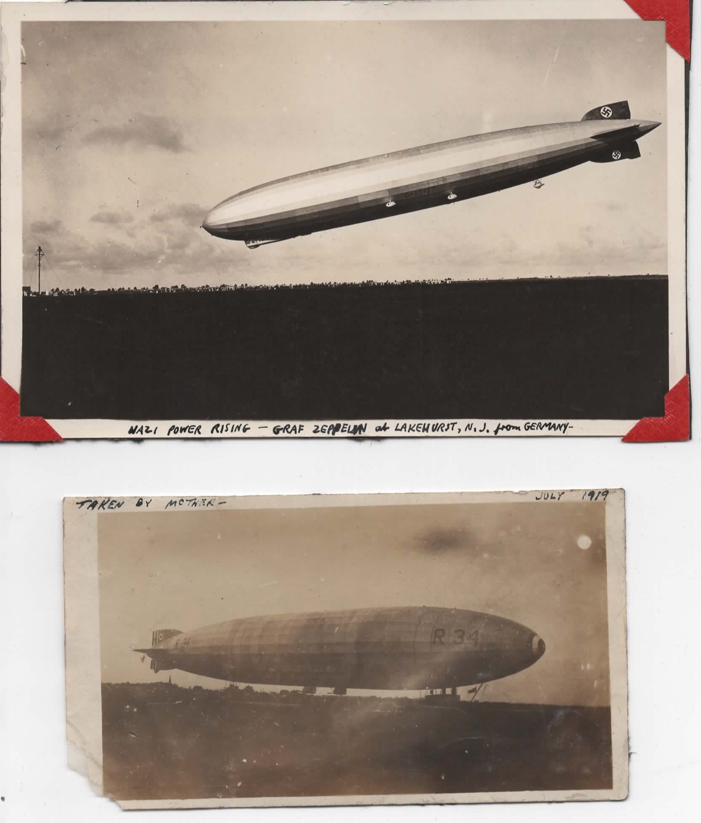 GRAF ZEPPELIN AIRSHIP 2 REAL PHOTOS, 6 POSTCARDS, 2 ASDA CARDS, 1 COVER, & CARD