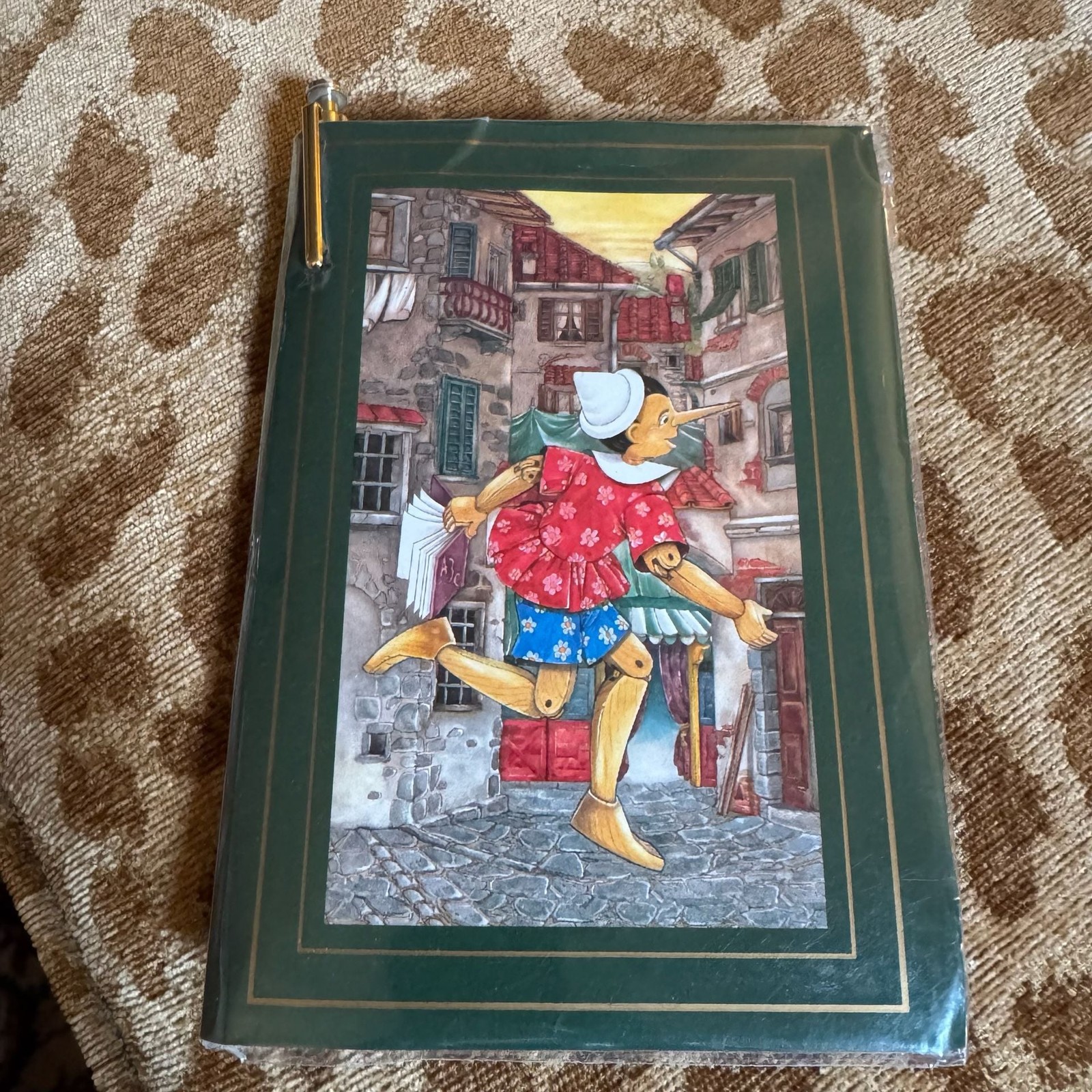 Valentina S.R.L. Pinocchio Italian Stationery Set with Matching Pen