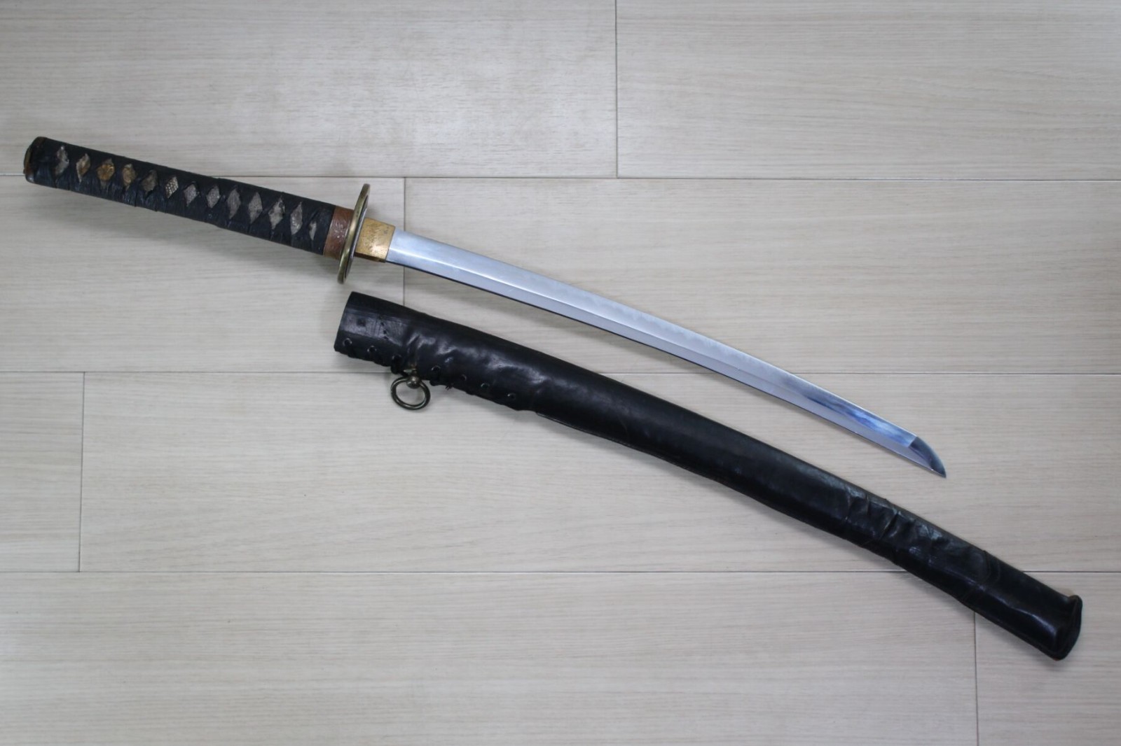 WWII Japanese Navy Short Gunto Koshirae Alloy Blade Late War IJN O62