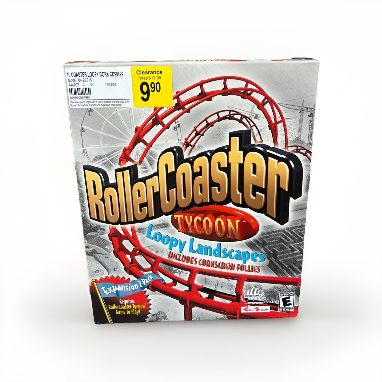 RollerCoaster Tycoon: Loopy Landscapes, 2001, Big Box, New & Sealed