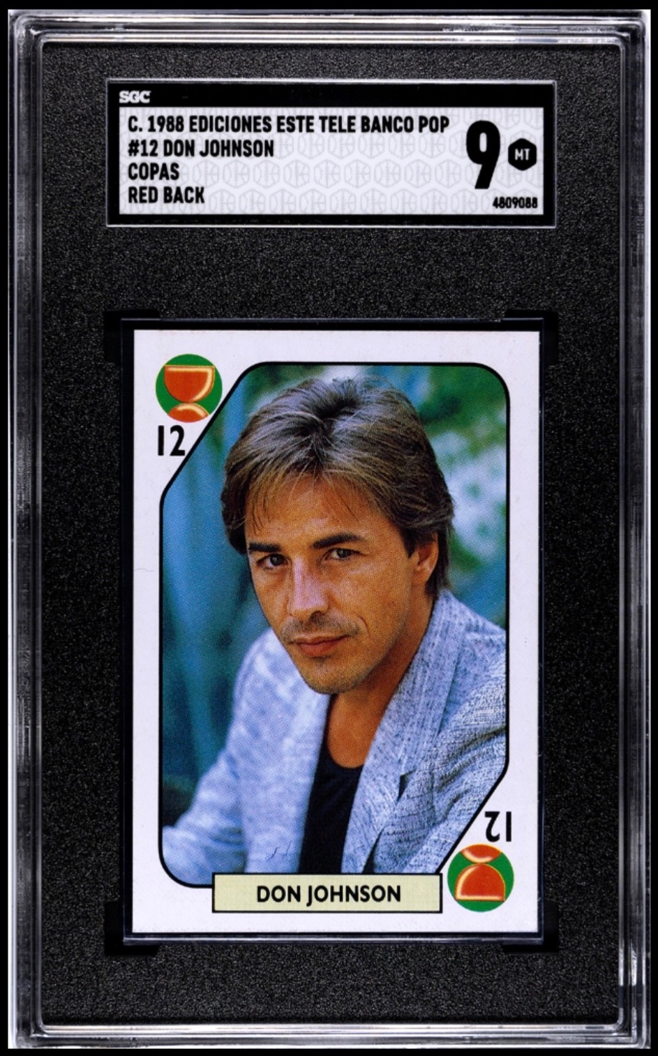 1988 DON JOHNSON Trading Card Ediciones Este Tele Banco SGC 9 Miami Vice 
