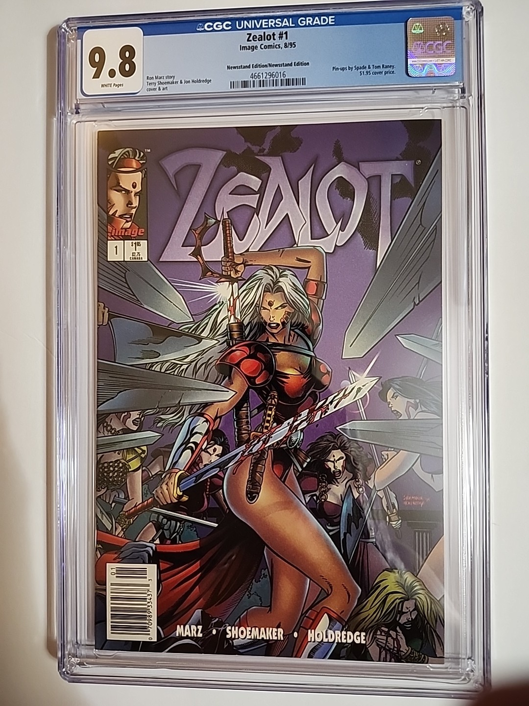 Zealot #1 Rare NEWSSTAND CGC 9.8 WP (Image Comics Malibu Comics August 1995)