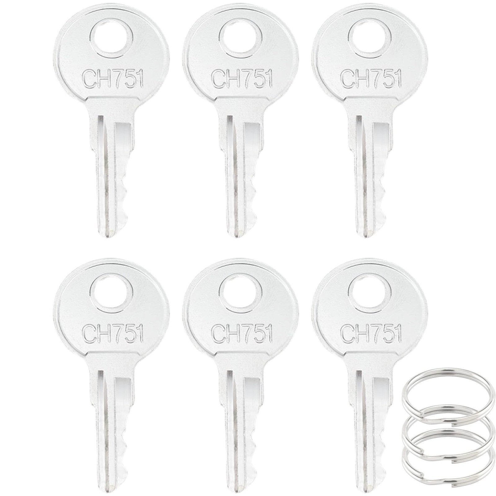 751CH CH751 Key with Hunter Rainbird Sprinkler Controller Lock (6 Pack)