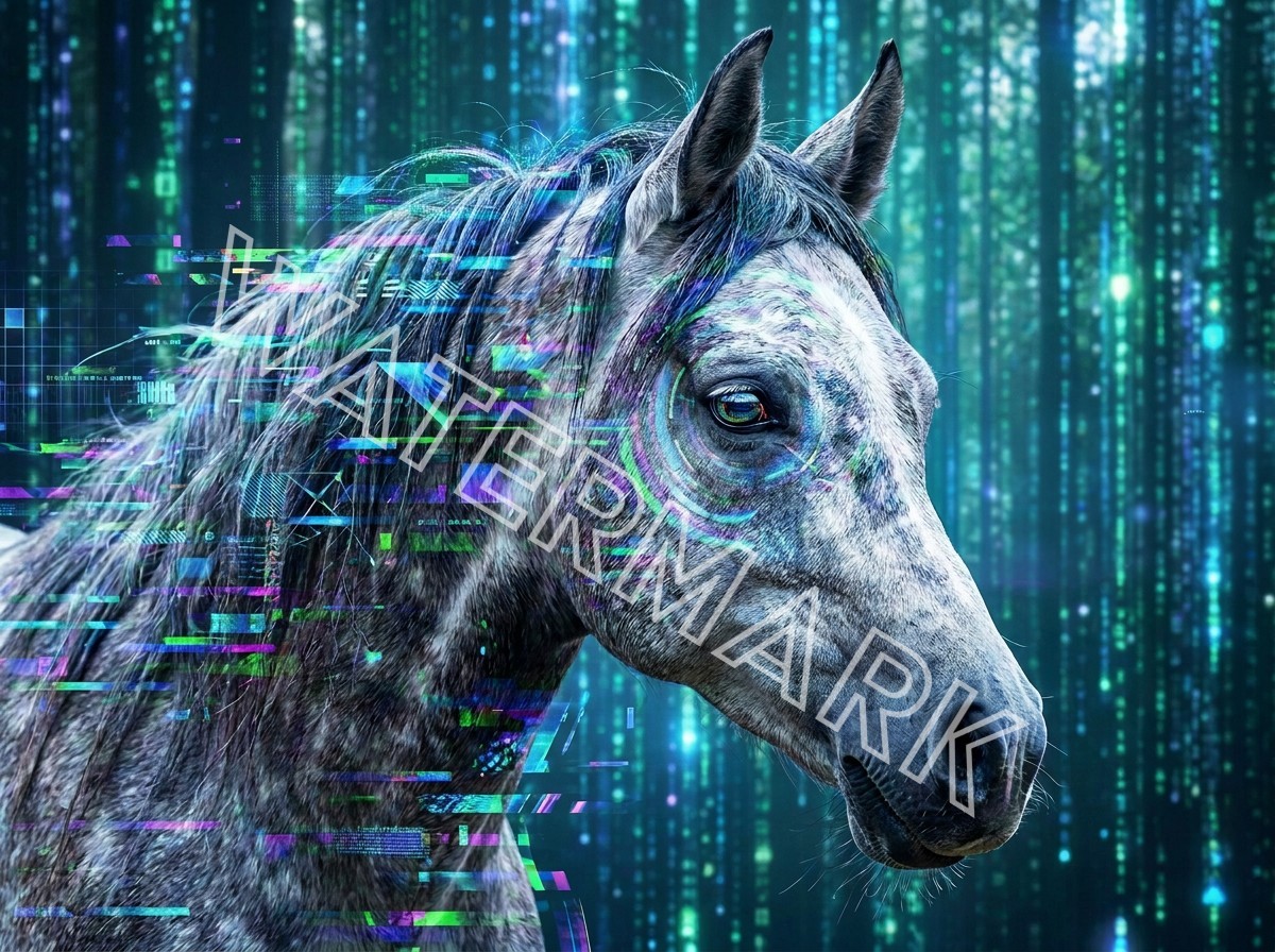 Premium Computerized Horse #2 Artwork Digital Image Picture Photo Wallpaper