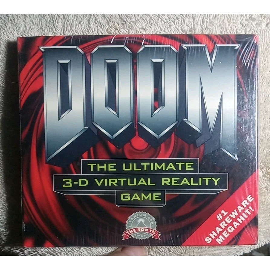 Doom The Ultimate 3-D Virtual Reality Game PC 1993 3.5 Disk Sealed Big Box New