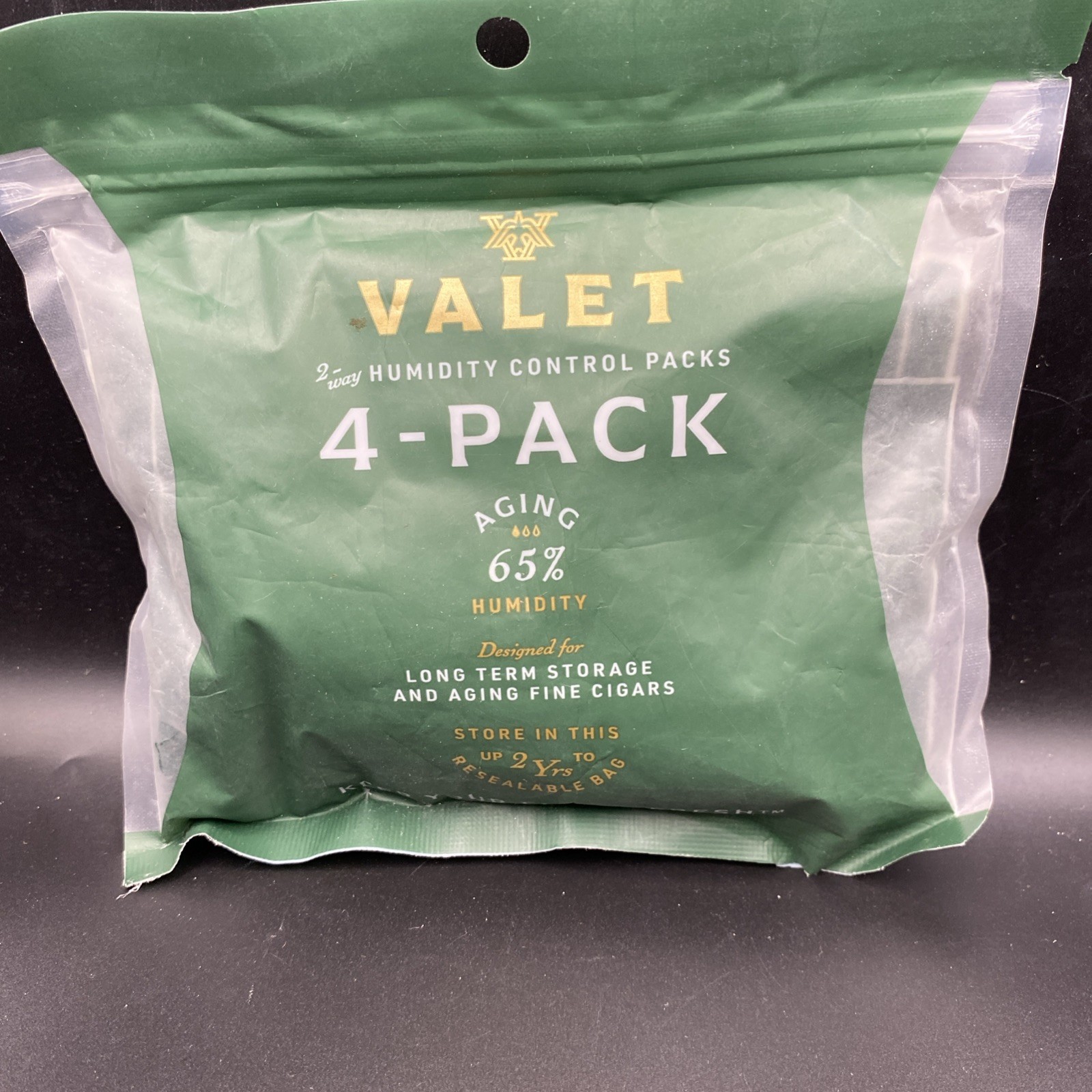 Valet 65% Two-Way Humidity Control 4-pack For Aging Fine Cigar Smoking Storage