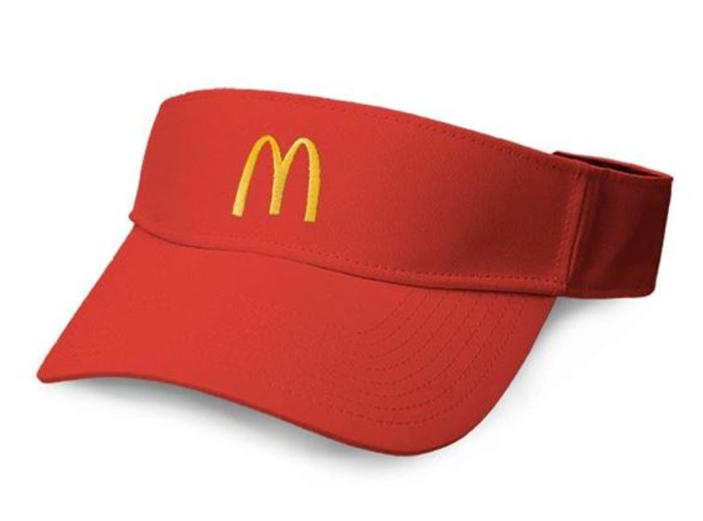 McDonald's Red Crew Visor One Size Fits Most McDonalds Approved Vendor BRAND NEW