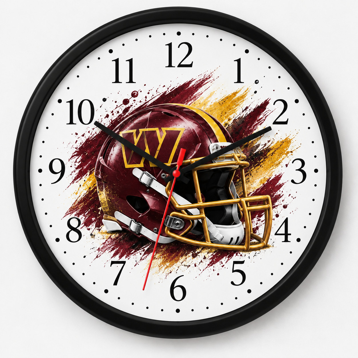 Washington Commanders Wall Clock | Family Fan Sports Gift