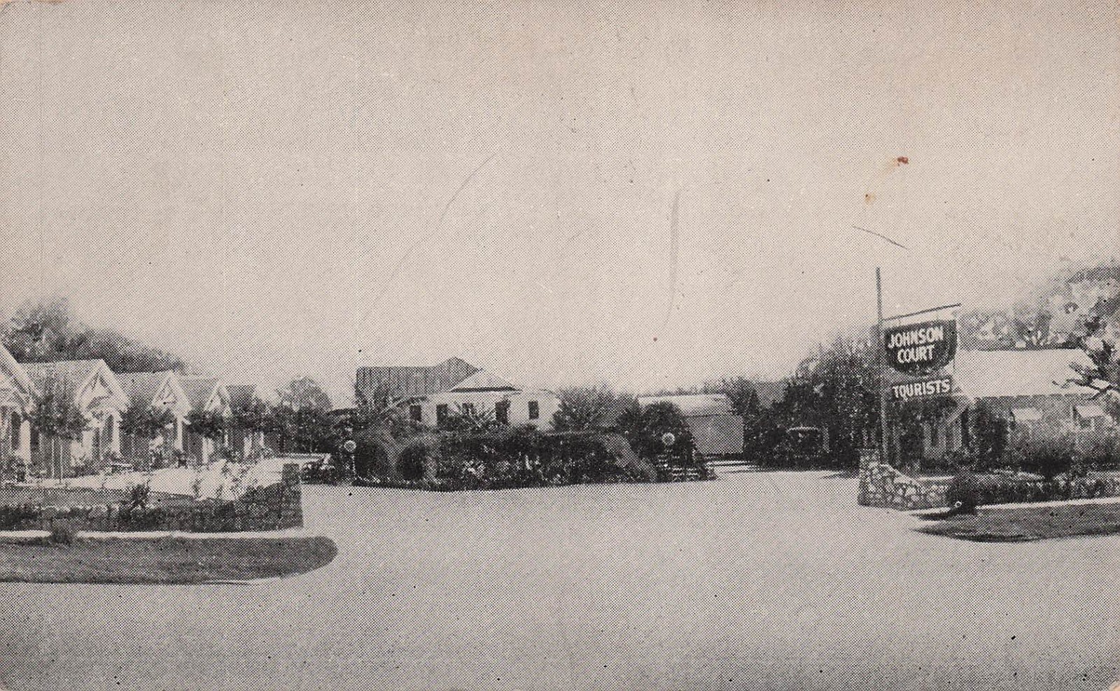 San Antonio TX Texas Johnson Court Tourist Cabins Motel Vtg Postcard 3A
