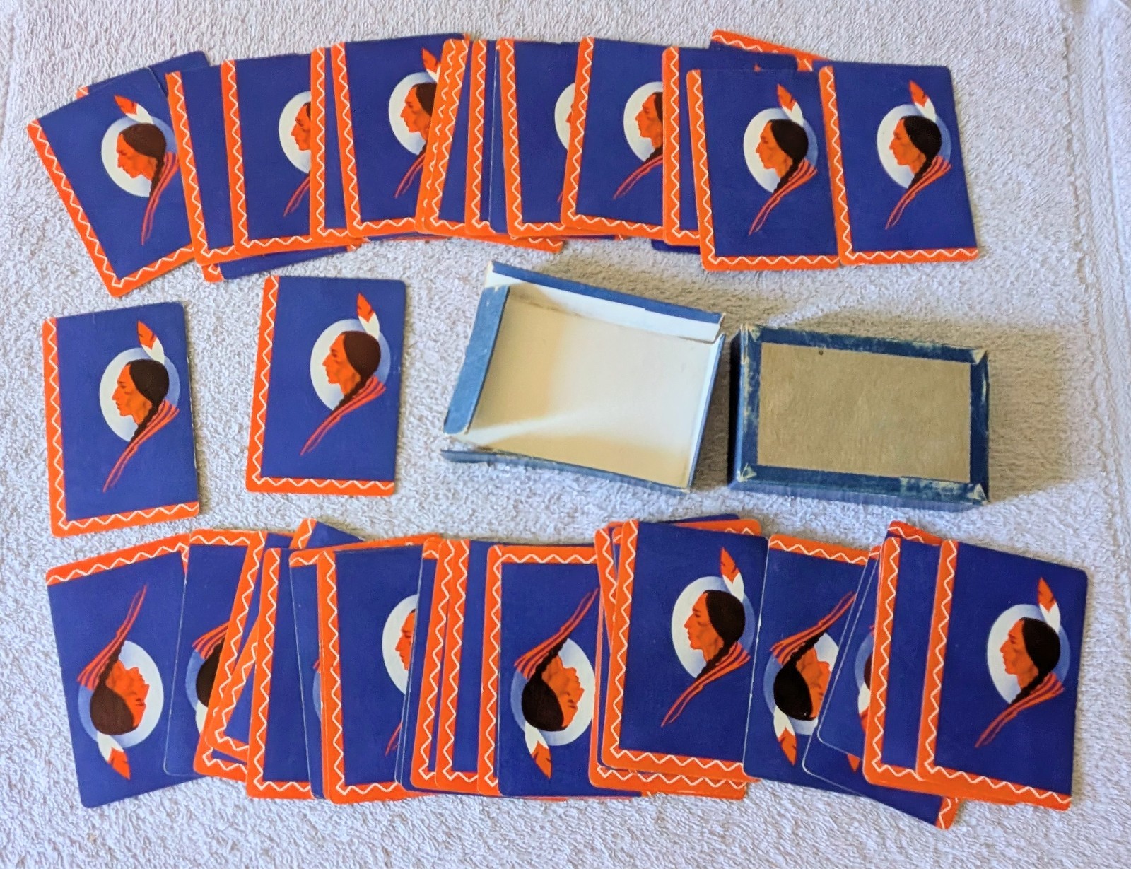 Vintage 1930's Indian Head Russell NY Gladstone Deck Playing Cards Complete Set