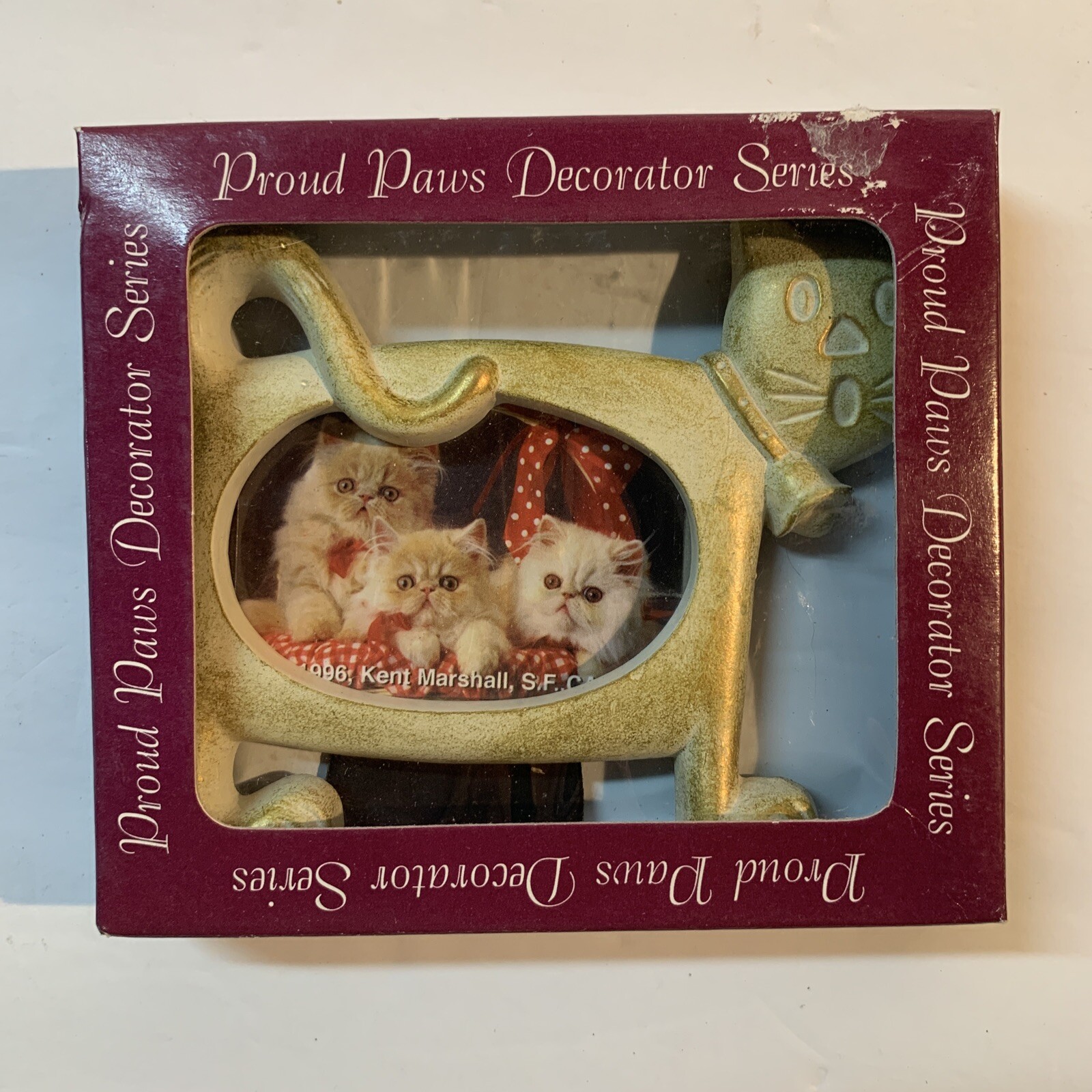 Proud Paws Pet Frame Magnet Funky Gold Cat  3 x 2 Inch 1995