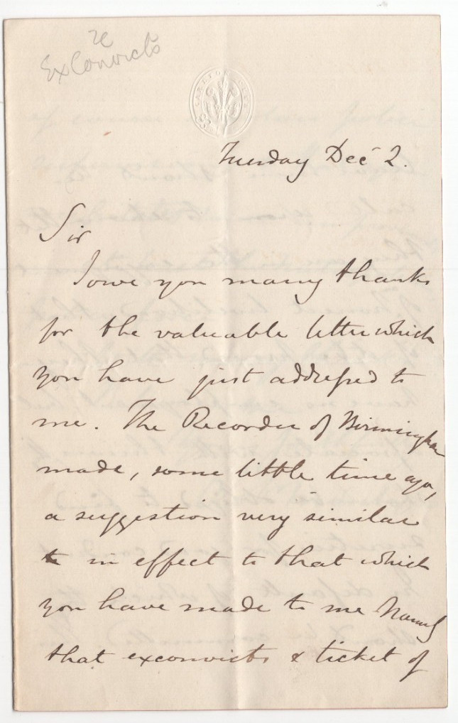 Robert Montagu (1825–1902) Signed Letter / Autographed British Politician