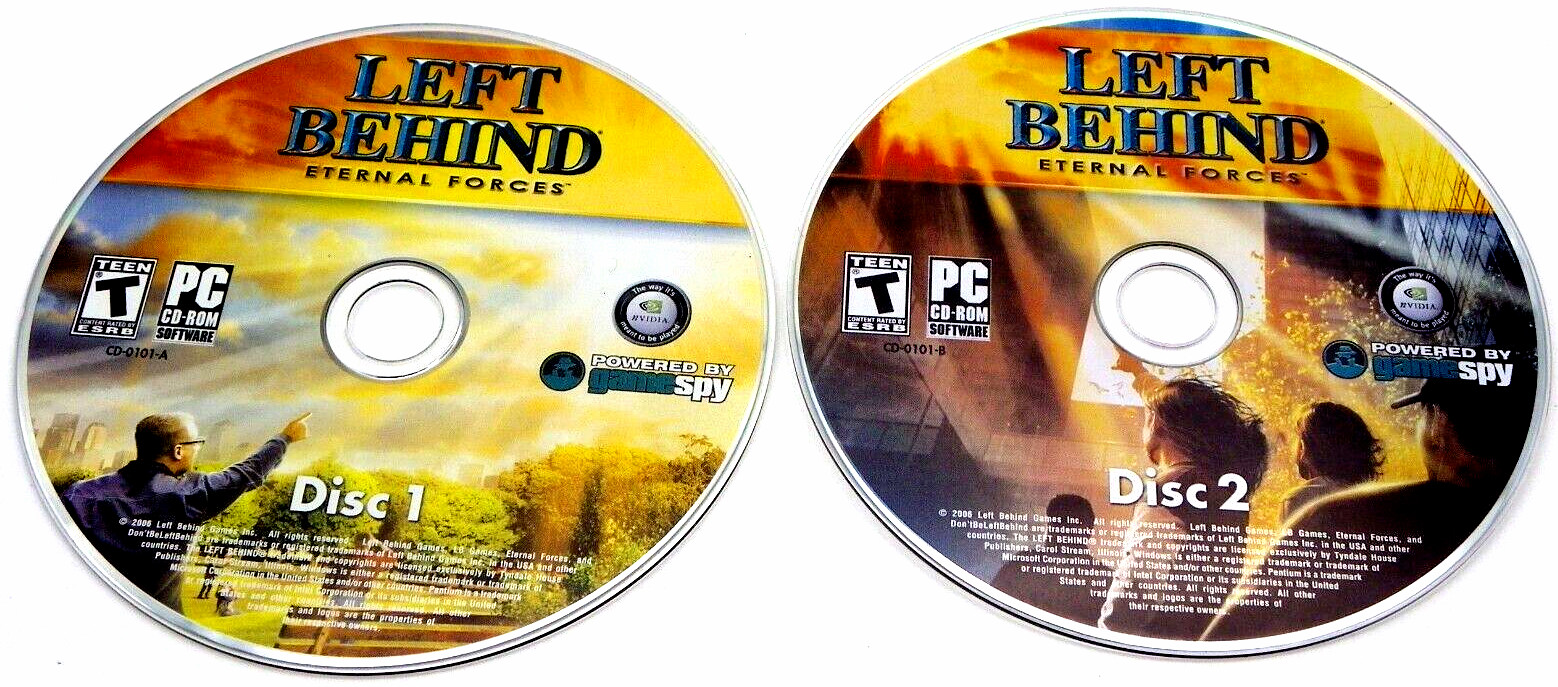 Left Behind: Eternal Forces Action Adventure Biblical PC CD-ROM 2006 Discs Only
