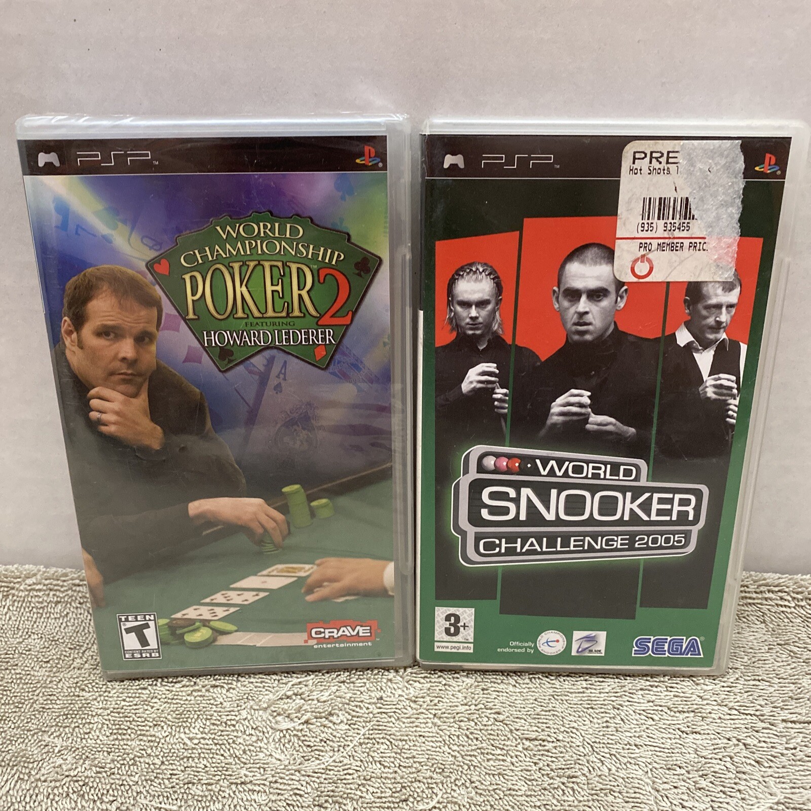 World Championship Poker 2 & Snooker Challenge 2005 PSP Game Lot Bundle