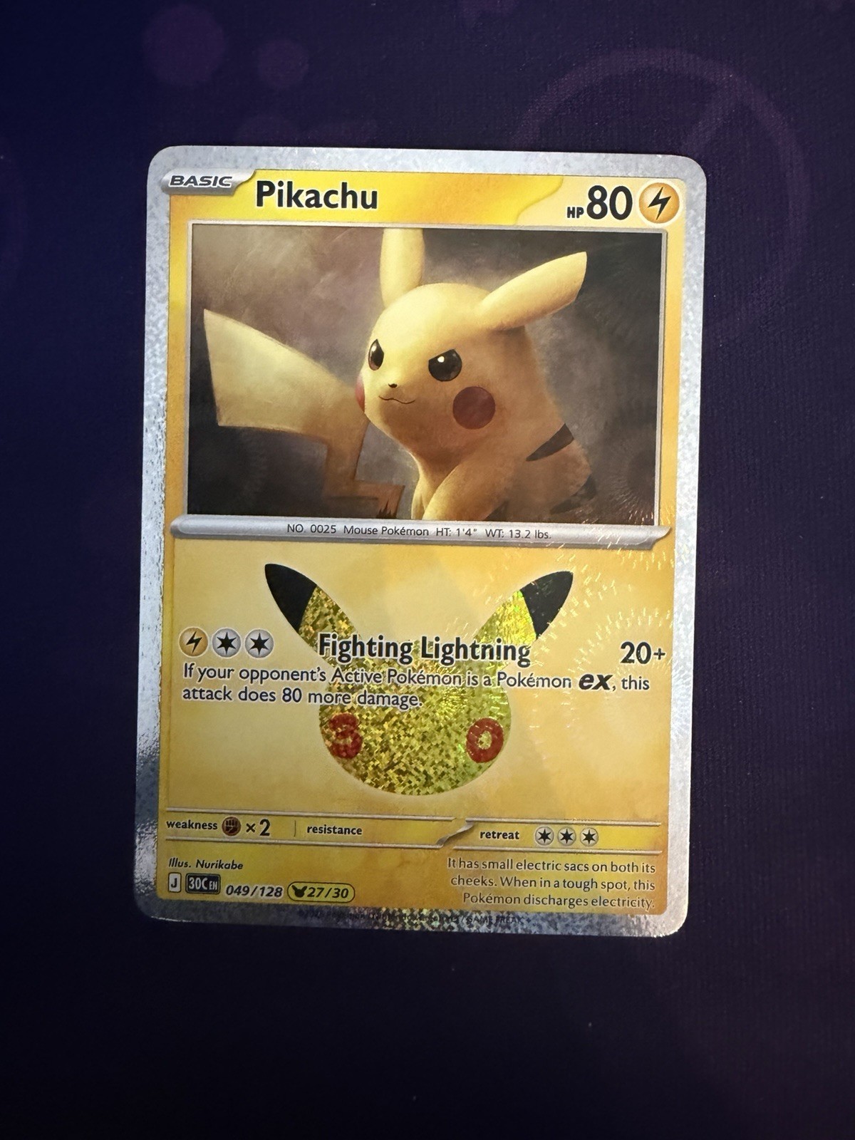 Pokémon TCG - Pikachu 27 - 30th Anniversary