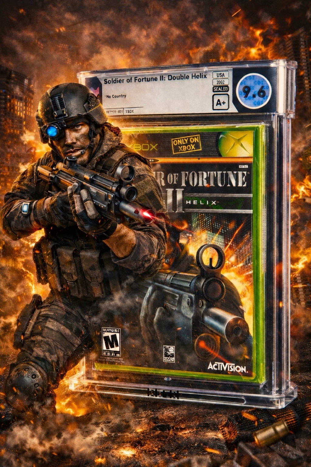 Soldier of Fortune II 2 Double Helix • PSA WATA 9.6 A+ • Xbox • Not VGA CGC