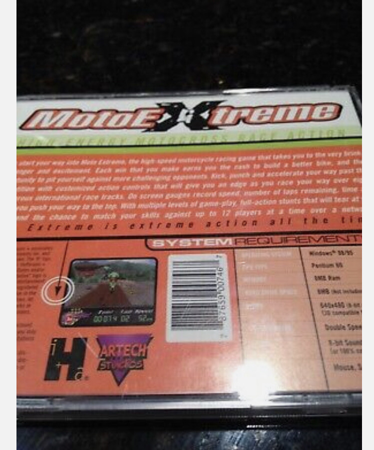 moto extreme high energymotocross race action game CD computer Video game