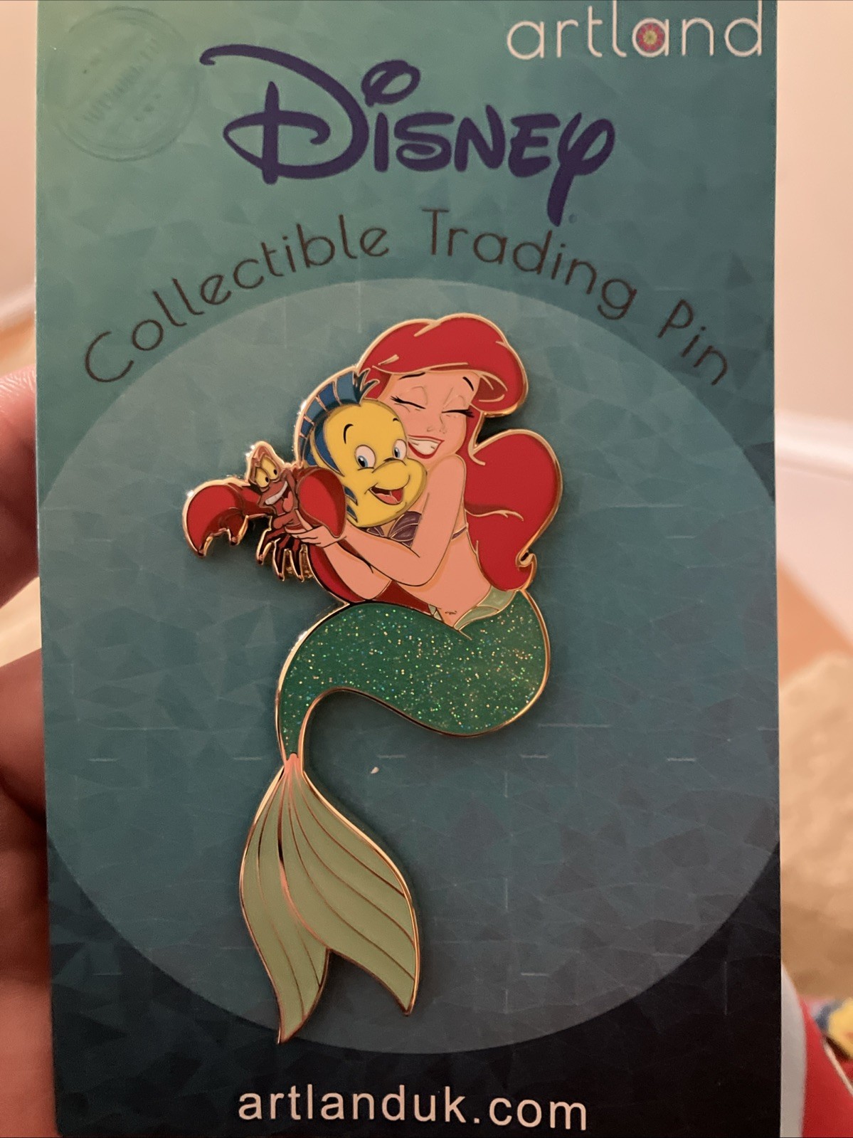 Disney Artland Little Mermaid Ariel Flounder Sebastian AP Artist Pin LE 25