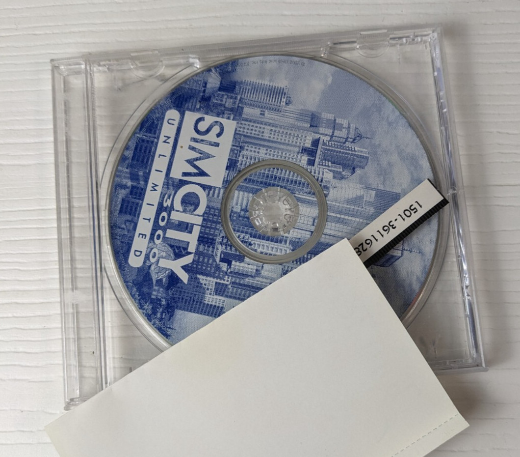 Sim City 3000 Unlimited PC CD ONLY Windows 95/98 Electronic Arts Maxis W/CODE