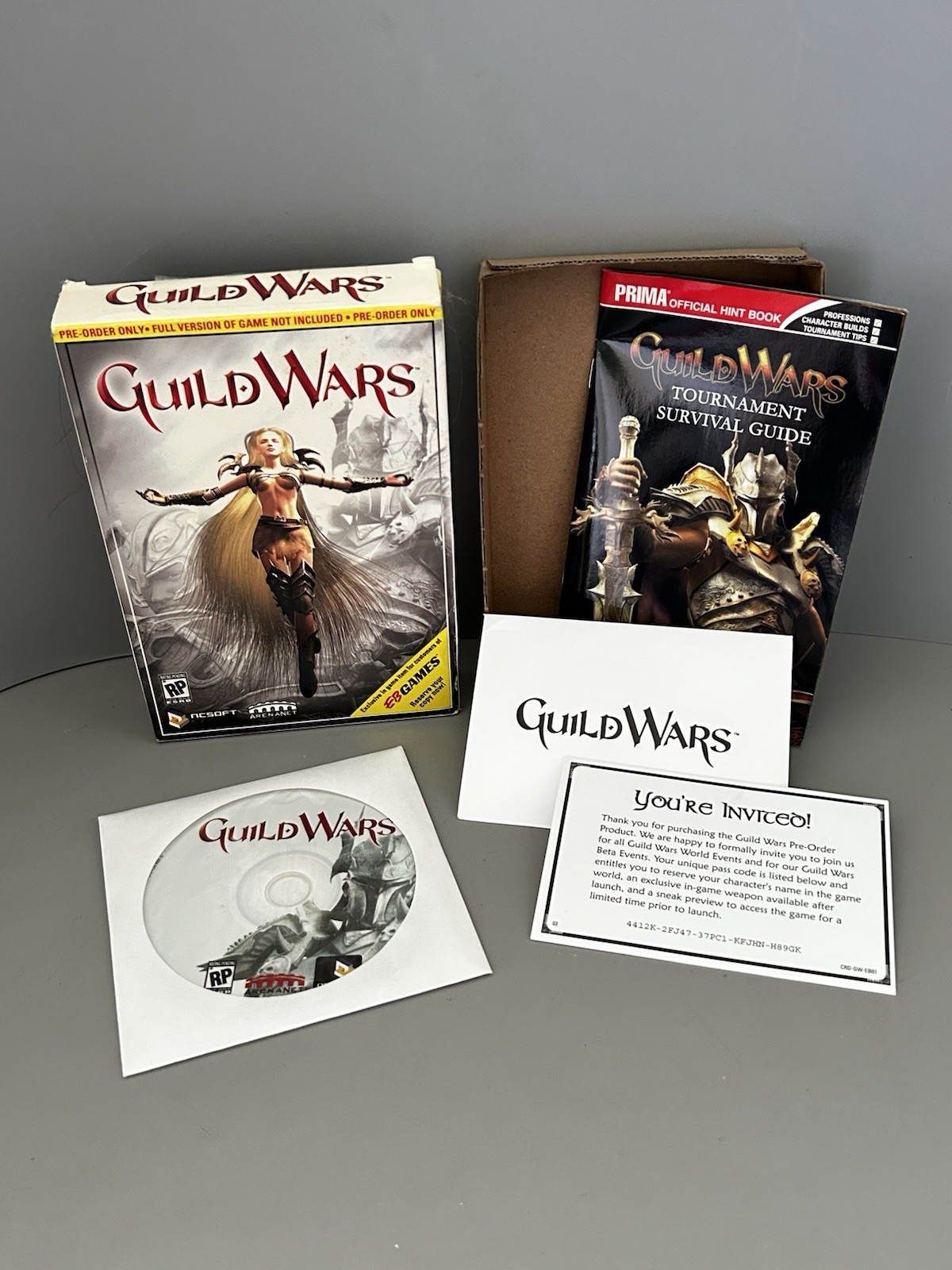 RARE Guild Wars Prophecies Pre-order Bonus Box EB Games 2004 PC Game - NO Poster