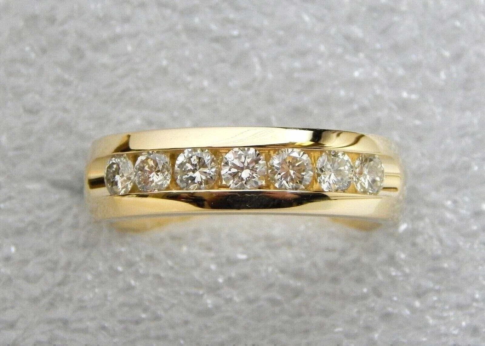 Men's 1.20Ct Lab Created Diamond Wedding Band Engagement Ring 14k Gold Plated
