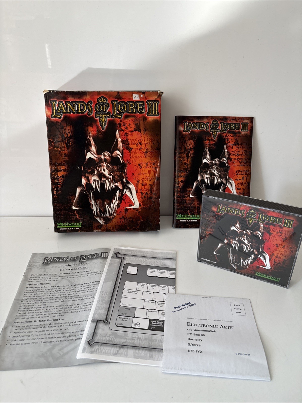LANDS OF LORE 3 III PC CD-ROM COMPLETE BIG BOX WESTWOOD STUDIOS ELECTRONIC ARTS