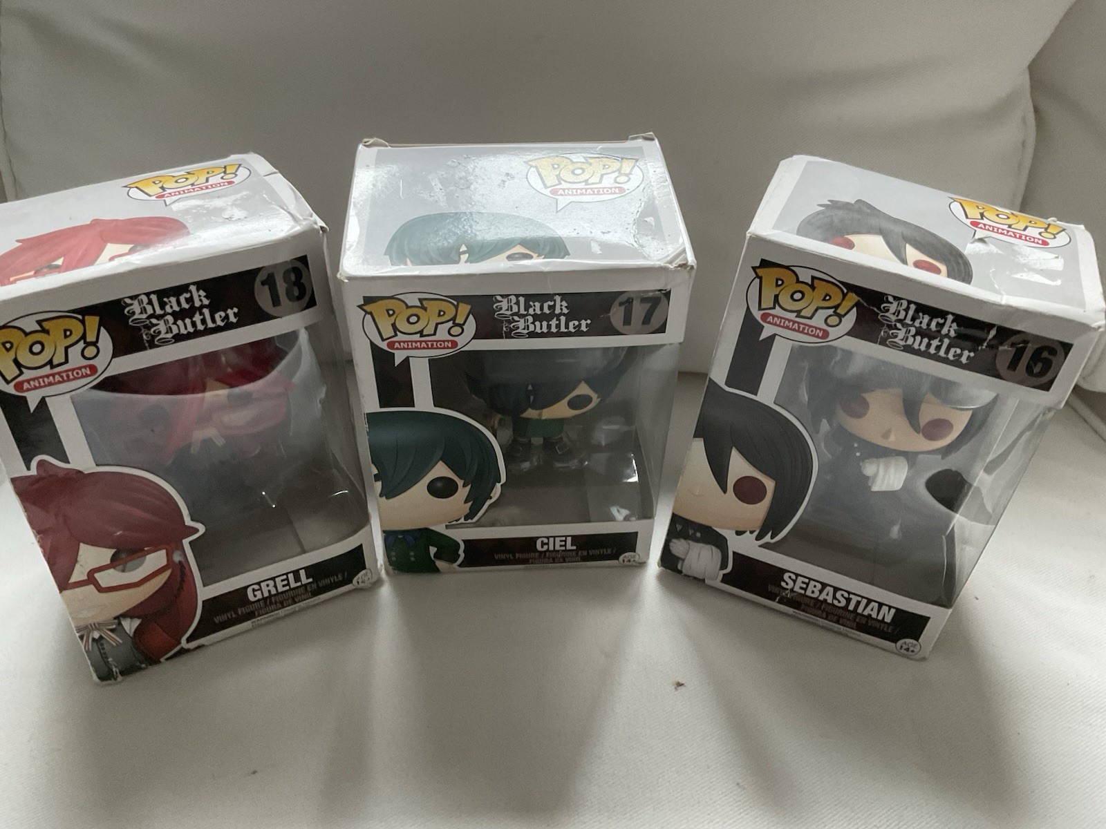 Pop Black Butler 3pc.set Of Grill,Sabastian And Ciel #16-17-18