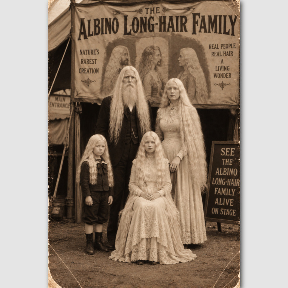 Sideshow Albino Family Circus Mermaid Vintage Photo Print Odd Preformers Freak