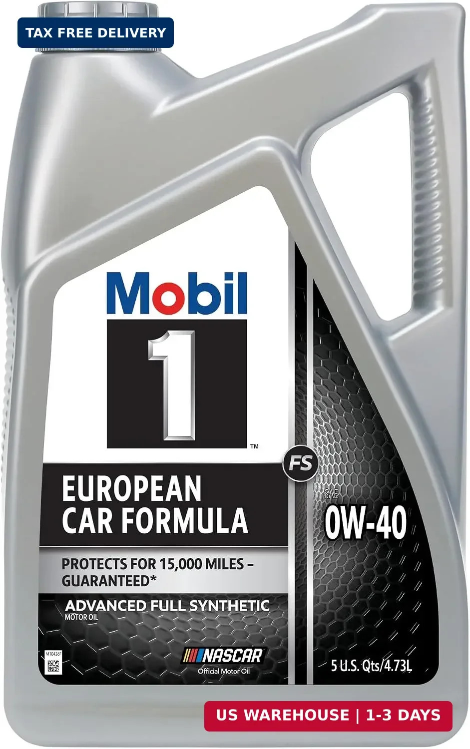 Mobil 1 FS European Car Formula Full Synthetic Motor Oil 0W-40, 5 Quart