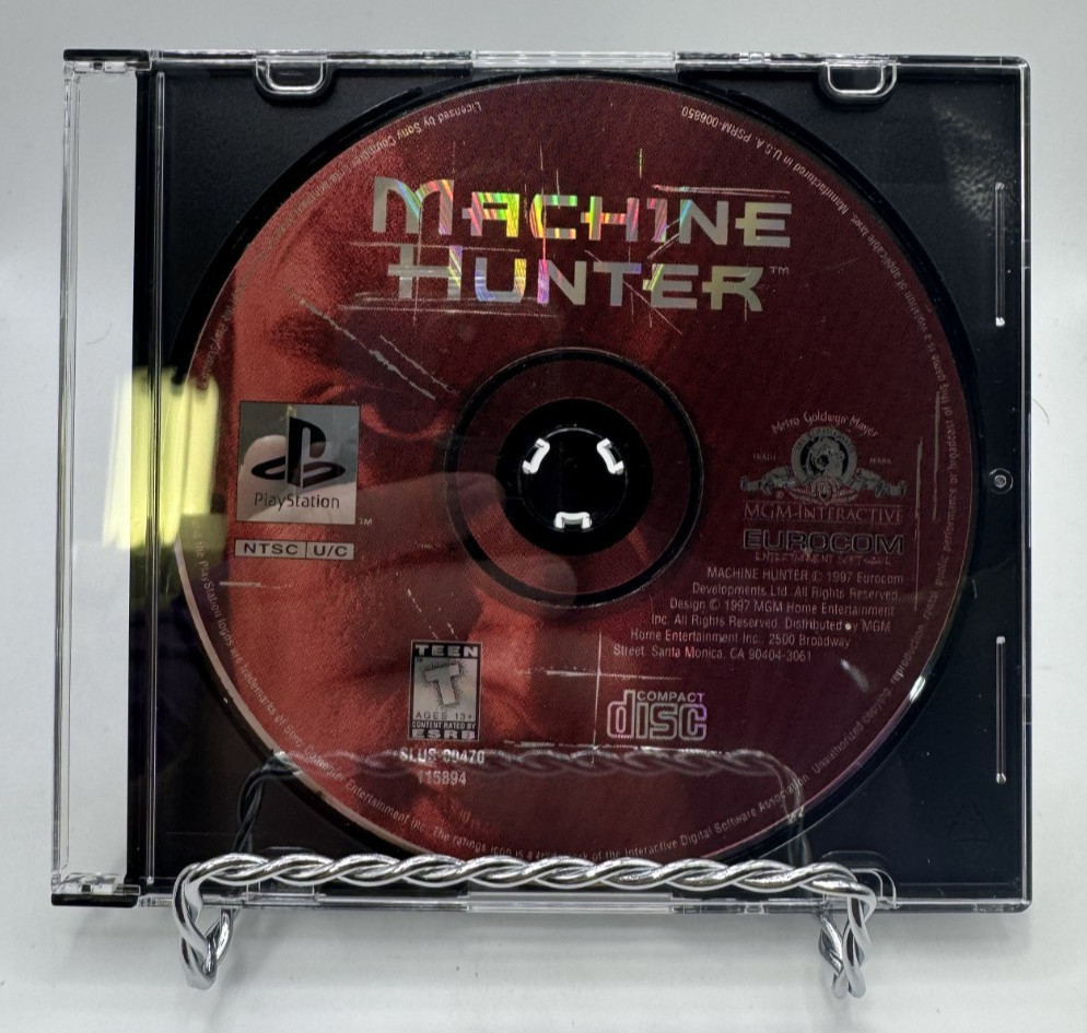 PS1 Machine Hunter (Sony PlayStation 1, 1997) Disc Only Tested