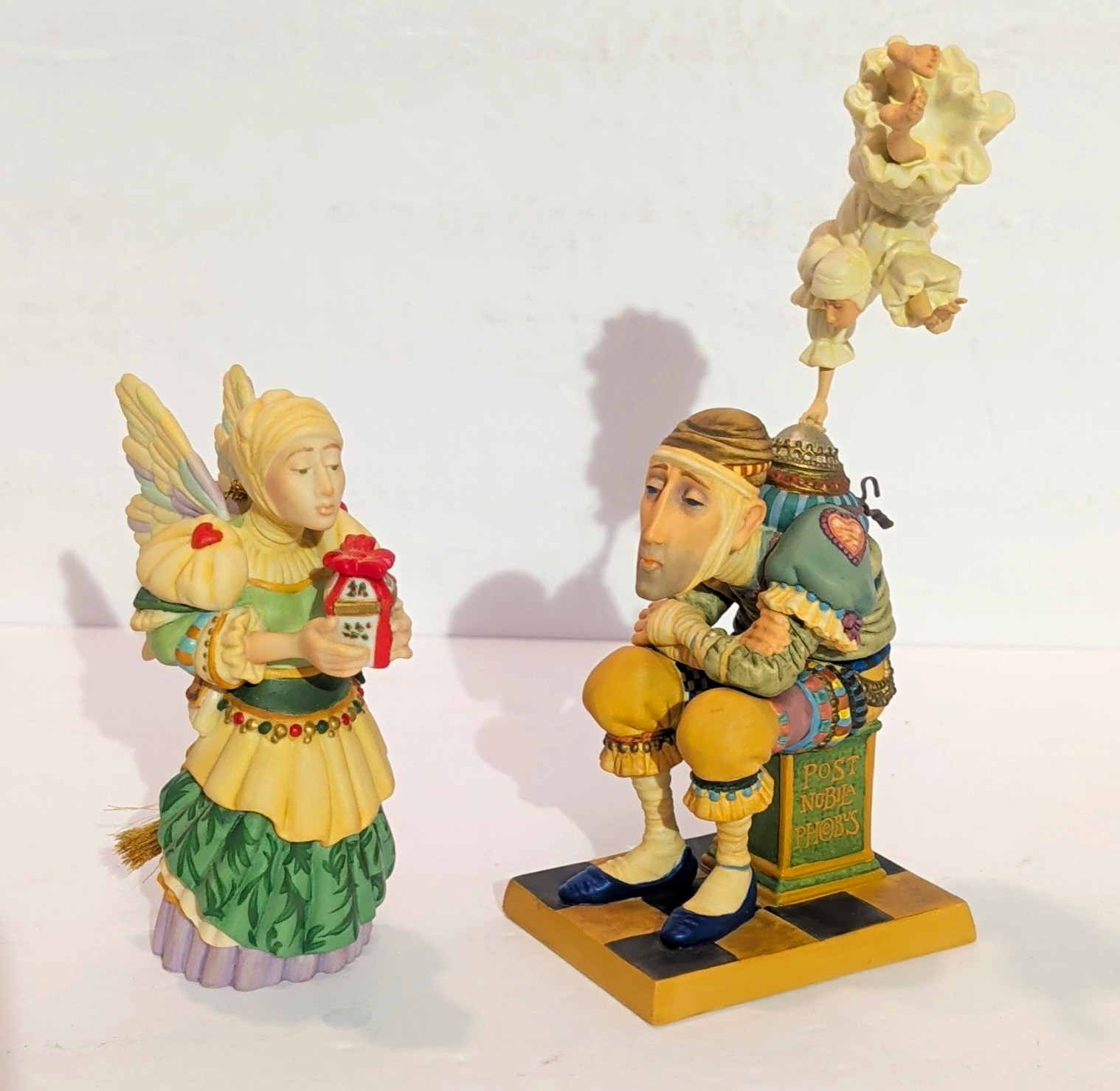 The Greenwich Workshop Collection Signed Ltd Ed Porcelain Angel Figurines (2)