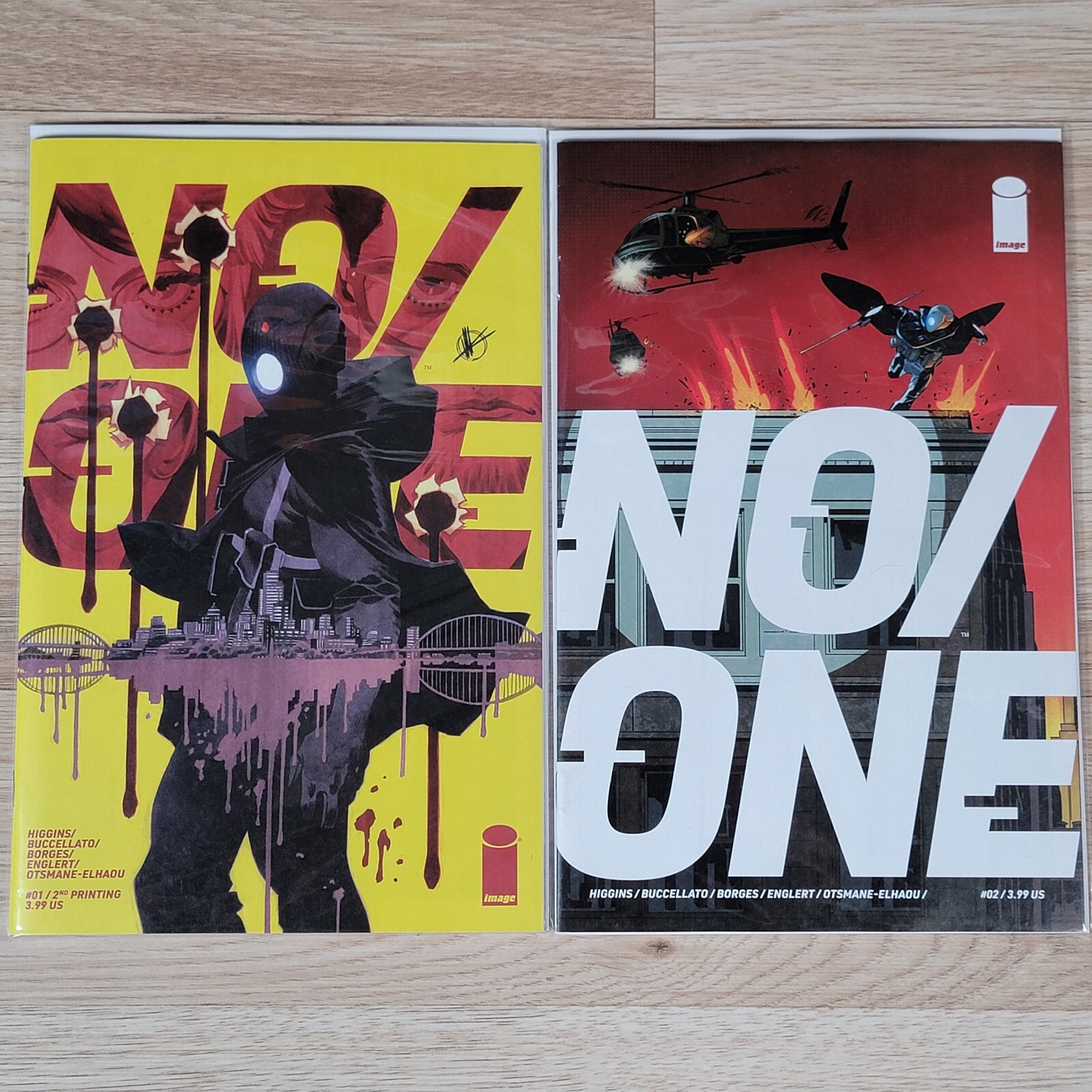 No One #1-2 2nd Print Kyle Higgins Image Comics 2023 Lot of 2 Variants