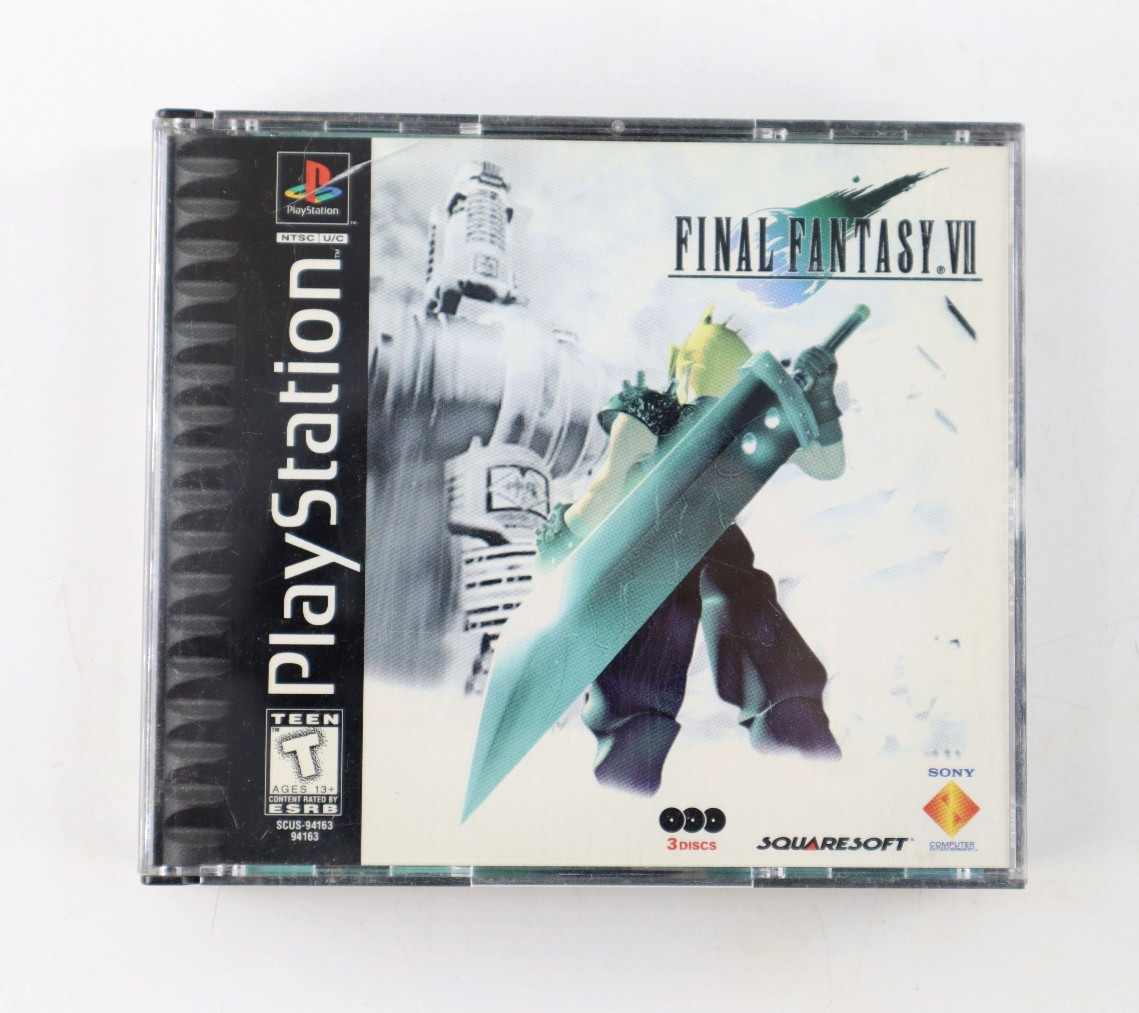 Final Fantasy 7 VII PS1 Black Label Sony PlayStation 1 1997 Complete EXCELLENT