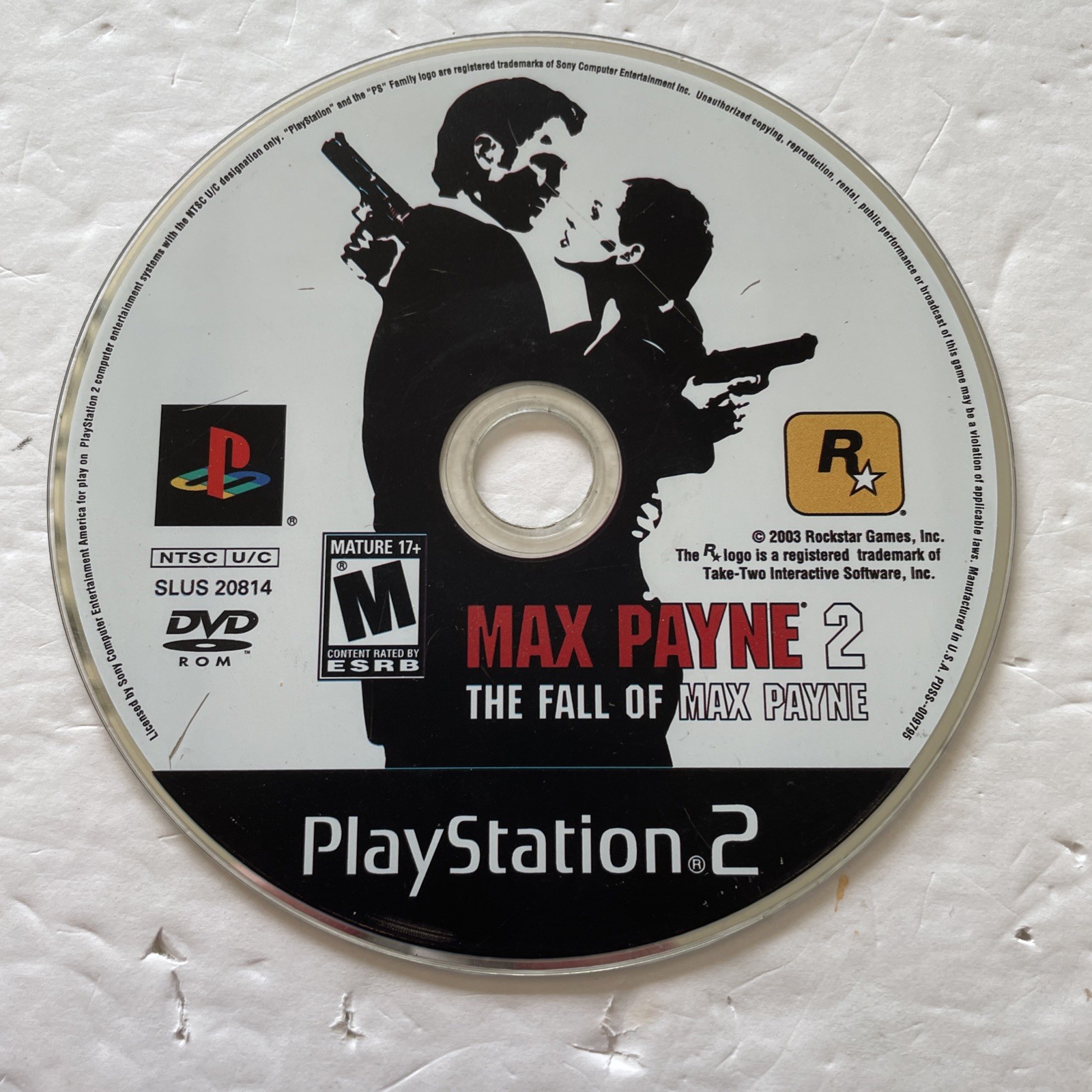 Max Payne 2: The Fall of Max Payne (Sony PlayStation 2, 2003) Disc Only- Tested
