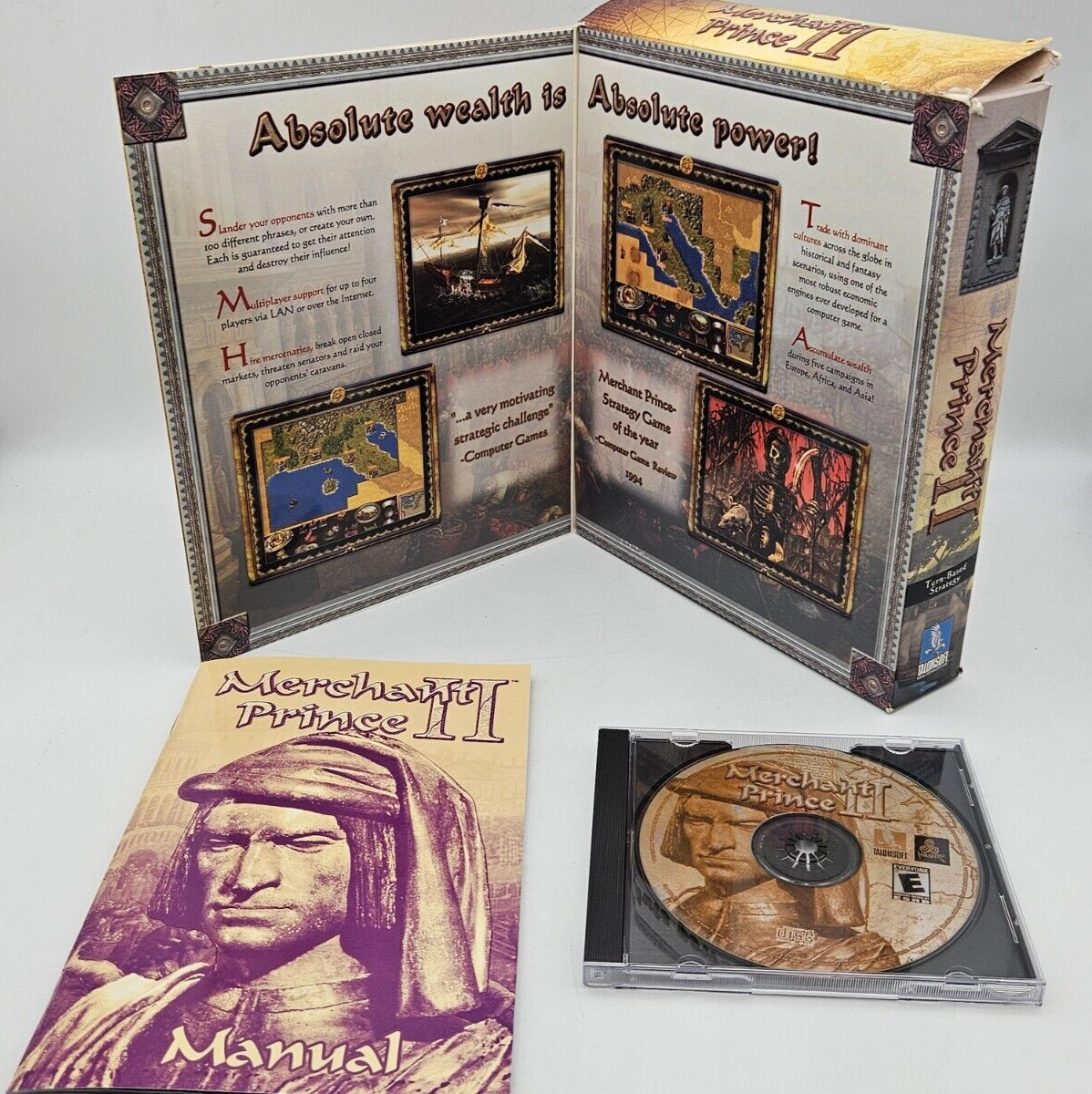 Merchant Prince 2 II PC Game Big Box Turn Based Strategy 2001 Talonsoft CD ROM