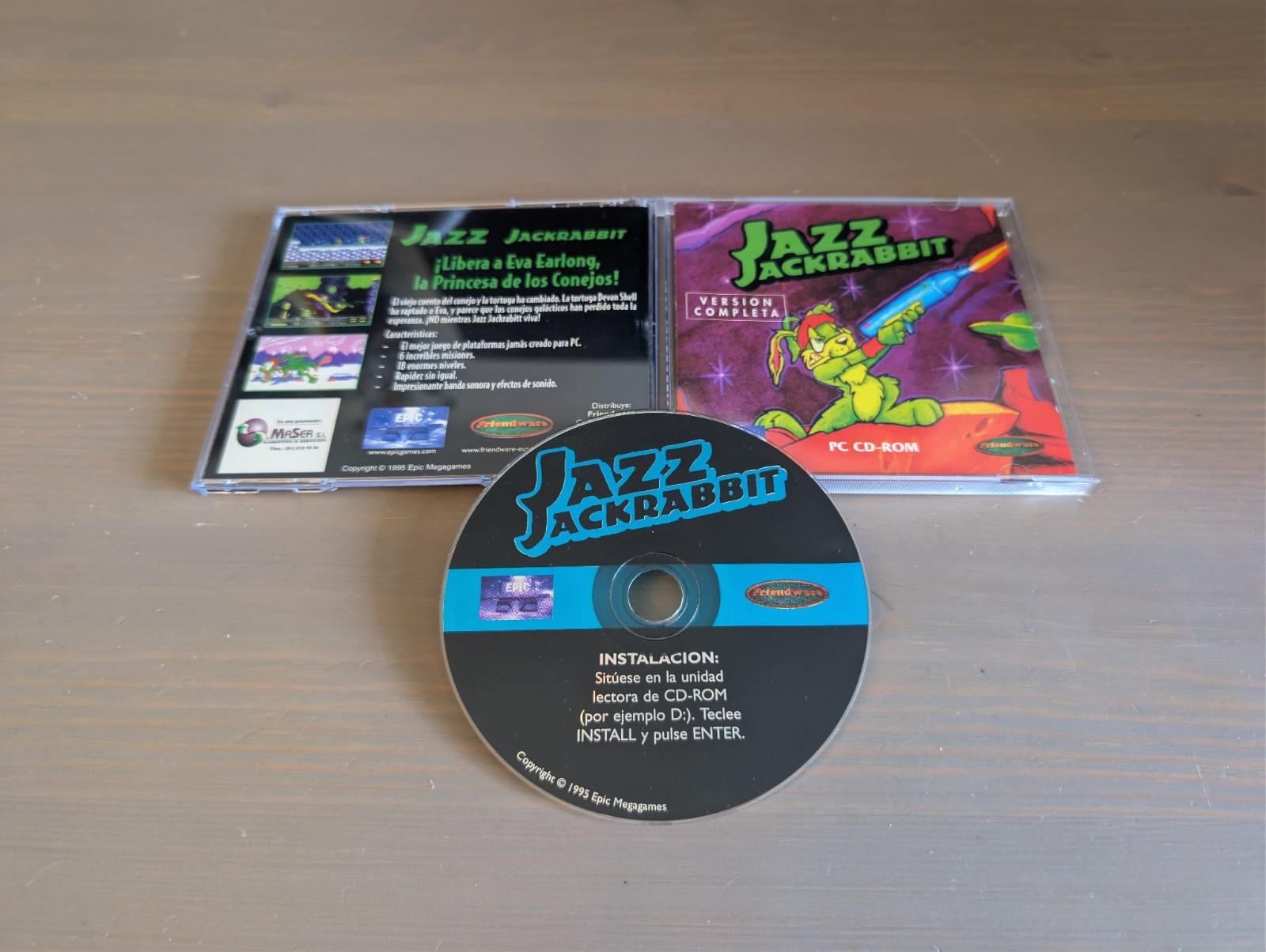 Jazz Jackrabbit 1 PC CD computer game (Spain)