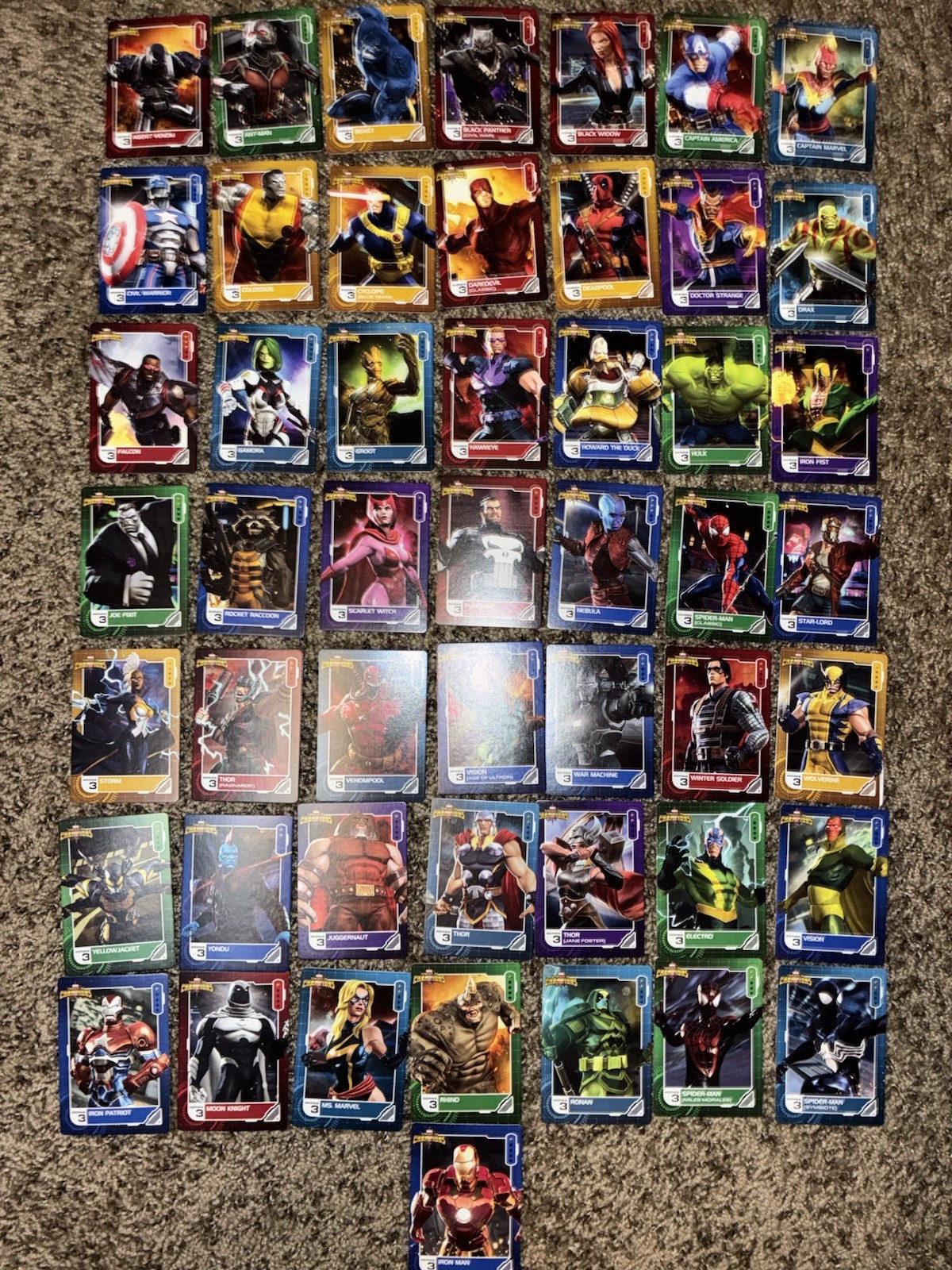 Marvel Contest Of Champions Arcade Cards Series 3 Common Set (50) Cards Nonfoil